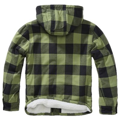 Veste LUMBER avec fourrure et capuche VERT/NOIR BRANDIT 3172-184 2