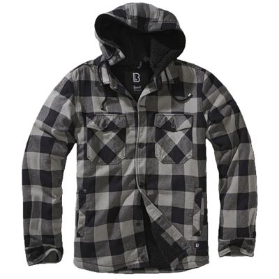 Veste LUMBER avec fourrure et capuche GRIS/NOIR