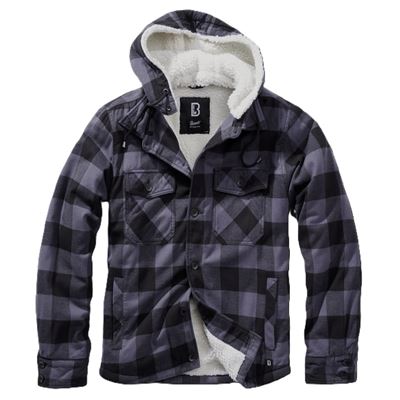 Veste LUMBER avec fourrure et capuche NOIR/GRIS