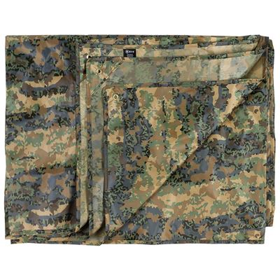 Bâche imperméable légère 3 x 3 m camouflage autrichien 03-Tarnanzug