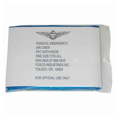 Poncho de secours américain en plastique