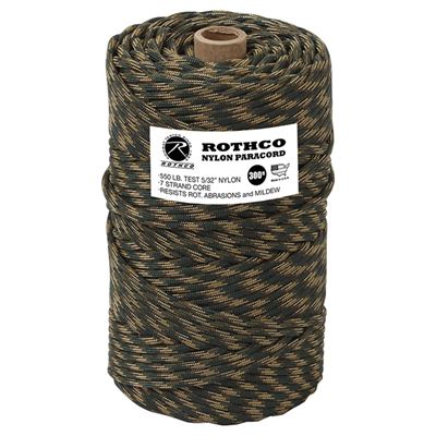 Corde PARA 550' sur bobine nylon ø 4 mm / 90 m MASQUÉE WOODLAND