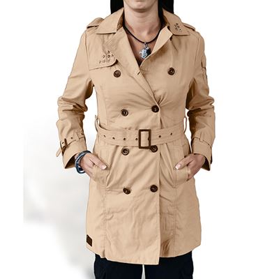 Manteau TRENCHCOAT femme KHAKI SURPLUS 33-3502-14 3