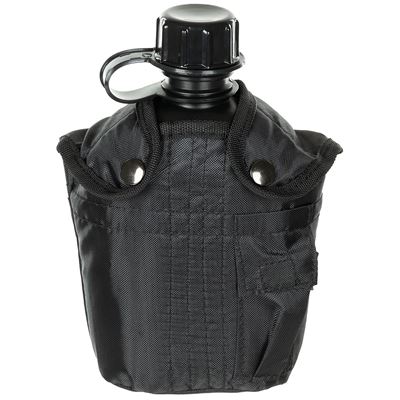 Bouteille de campagne US housse en nylon 1 L NOIR