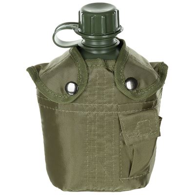 Bouteille de campagne US housse en nylon 1 L VERTE