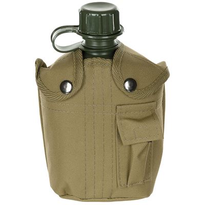 Bouteille de campagne US avec housse en nylon 1 L COYOTE BROWN