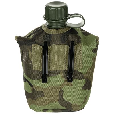 Bouteille de campagne US housse en nylon 1L modèle 95 forêt MFH 33223J 2