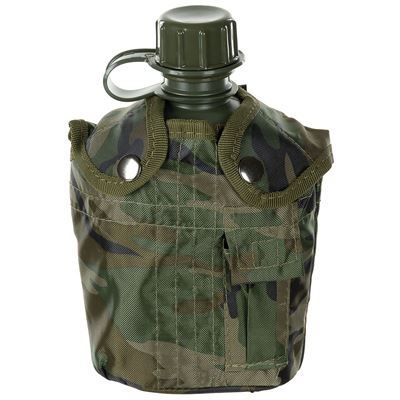 Bouteille de campagne US housse en nylon 1L WOODLAND