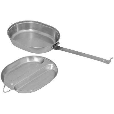 Vaisselle US 2 pièces en acier inoxydable ARGENT