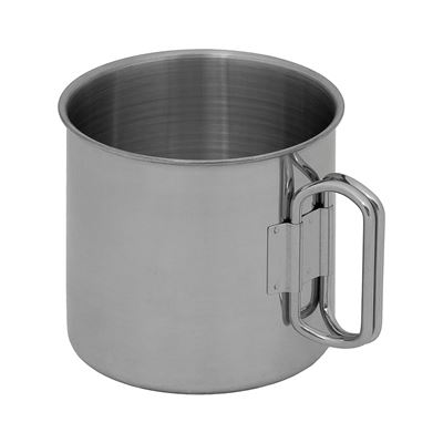 Tasse en acier inoxydable FOX avec anse rabattable 450 ml