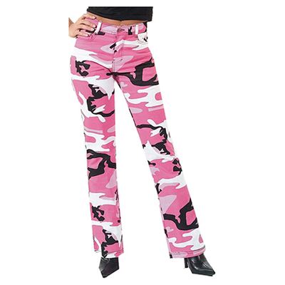 Pantalon femme STRETCH FLARE PINK CAMO