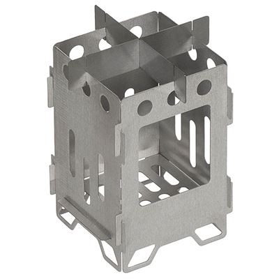 Réchaud de camping HOBO pliable petit « DŘÍVKÁČ » INOX