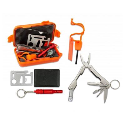 Kit de survie BARBARIC dans une boîte ORANGE
