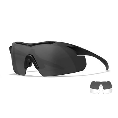 Lunettes de tir WX VAPOR, lot de 2 verres, monture NOIRE