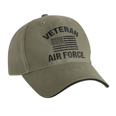 Casquette VINTAGE VETERAN AIR FORCE avec drapeau américain VERT