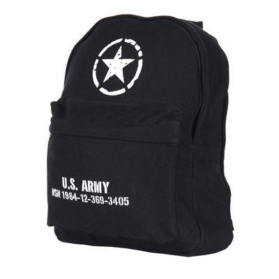 Sac à dos pour enfant U.S. ARMY en toile NOIR