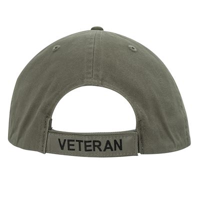 Casquette VINTAGE VETERAN avec drapeau américain VERT ROTHCO 3599 3