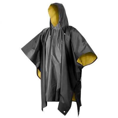 Poncho réversible PVC NOIR/JAUNE