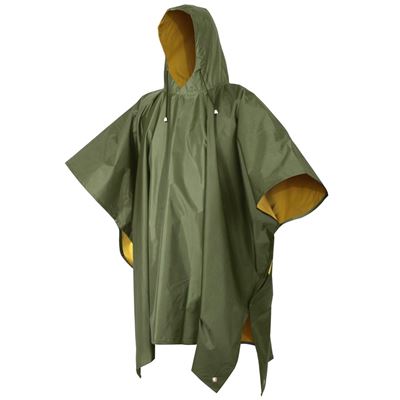 Poncho réversible PVC VERT/JAUNE 130 x 200 cm