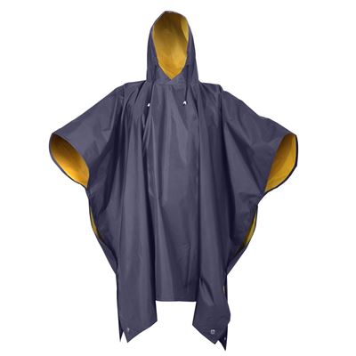 Poncho réversible PVC BLEU MARINE/JAUNE