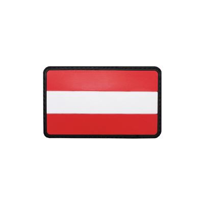 Écusson AUTRICHE 8 x 5 cm velcro plastique COULEUR