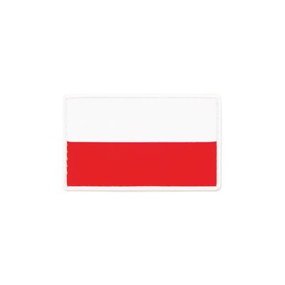 Écusson POLOGNE 8 x 5 cm velcro plastique COULEUR