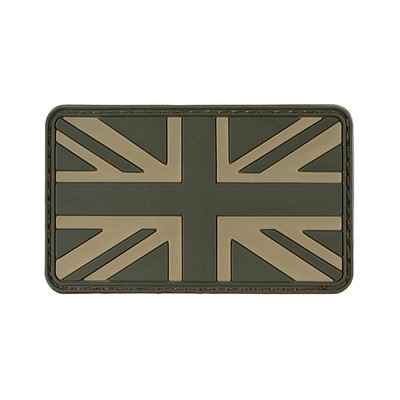 Écusson drapeau ANGLIE velcro plastique combat VERT