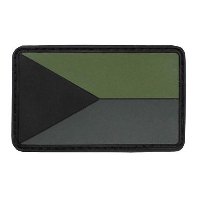Écusson drapeau RÉPUBLIQUE TCHÈQUE velcro plastique combat VERT