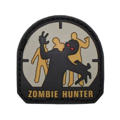 Écusson 3D ZOMBIE HUNTER plastique VELCRO