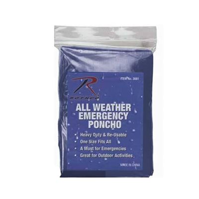 Poncho de secours faible BLEU