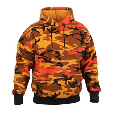 Sweat à capuche ORANGE CAMO