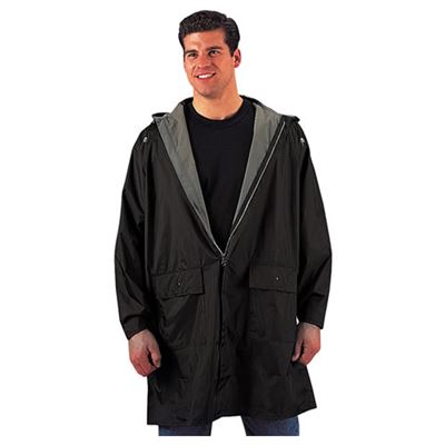 Veste imperméable à capuche PVC NOIR/VERT