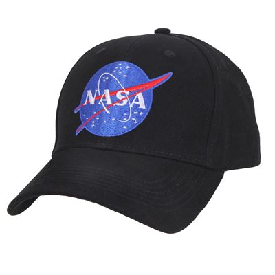 Casquette de baseball avec inscription NASA NOIRE