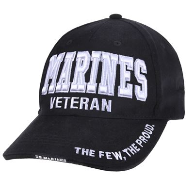 Casquette DELUXE 3D MARINES VETERAN baseball NOIRE