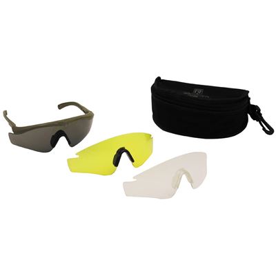 Lunettes tactiques REVISION Sawfly Z87 à trois verres monture COYOTE d'occasion