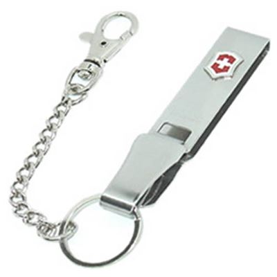 Porte-clés avec chaîne courte ARGENT