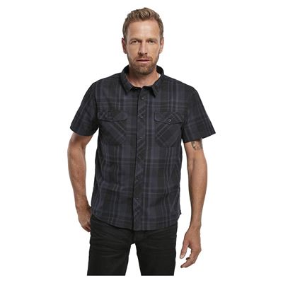 Chemise ROADSTAR à manches courtes NOIR/BLEU BRANDIT 4012-29 2