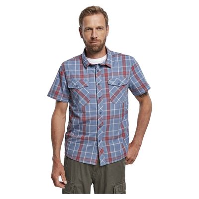 Chemise ROADSTAR à manches courtes ROUGE/BLEU BRANDIT 4012-42 2