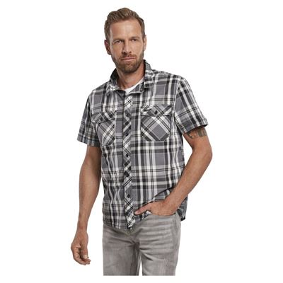 Chemise ROADSTAR à manches courtes NOIR/GRIS BRANDIT 4012-69 2