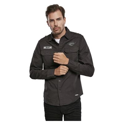 Chemise LUIS VINTAGE à manches longues NOIRE BRANDIT 4023-2 3