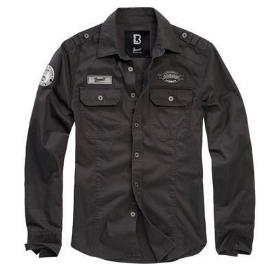 Chemise LUIS VINTAGE à manches longues NOIRE