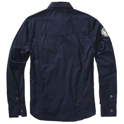 Chemise LUIS VINTAGE à manches longues BLEUE BRANDIT 4023-8 3