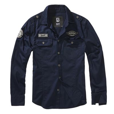 Chemise LUIS VINTAGE à manches longues BLEUE