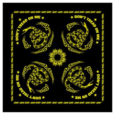 Foulard DON'T TREAD ON ME 55 x 55 cm NOIR