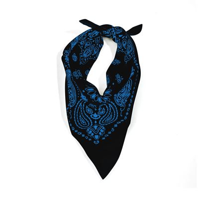 Foulard 55 x 55 cm TRAINMEN NOIR ET BLEU ROTHCO 4044 2