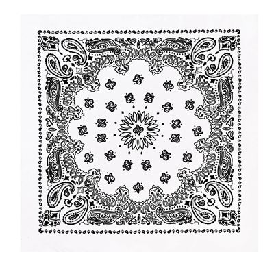 Foulard 55 x 55 cm TRAINMEN BLANC-NOIR