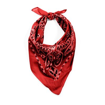 Foulard 55 x 55 cm TRAINMEN ROUGE / BLANC ROTHCO 4142RED 2