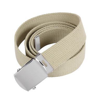 Ceinture avec boucle chromée 135 cm KHAKI