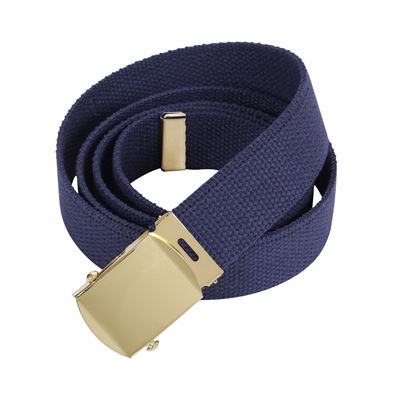 Ceinture avec boucle DORÉE 135 cm BLEUE