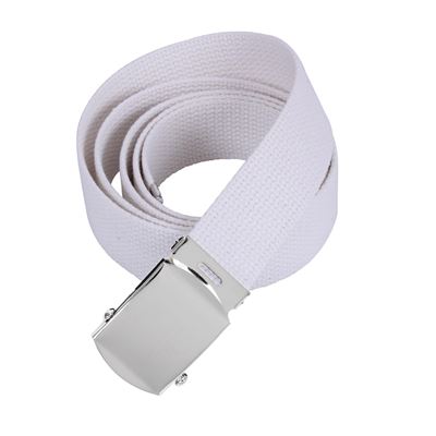 Ceinture avec boucle chromée 135 cm BLANCHE